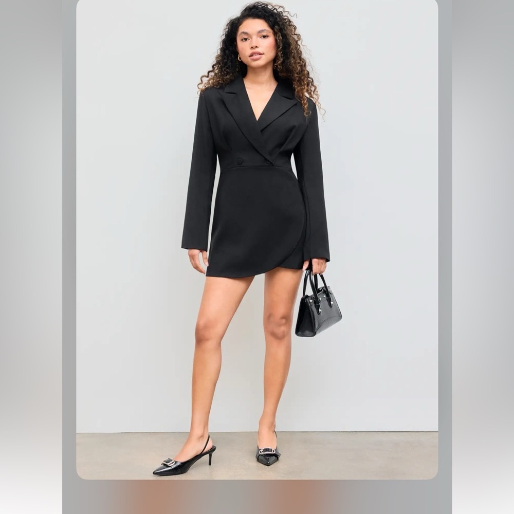 Cider COLLAR SOLID BUTTON MINI DRESS S AR8-10 - Picture 2 of 13